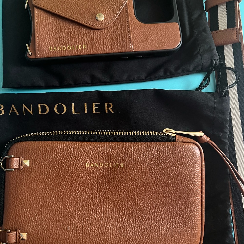Bandolier phone case, strap and expanded zip pouch